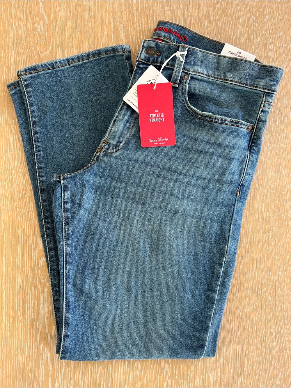 Lucky Brand 410 Athletic Straight Advanced Stretch Jeans 34x32 NWT